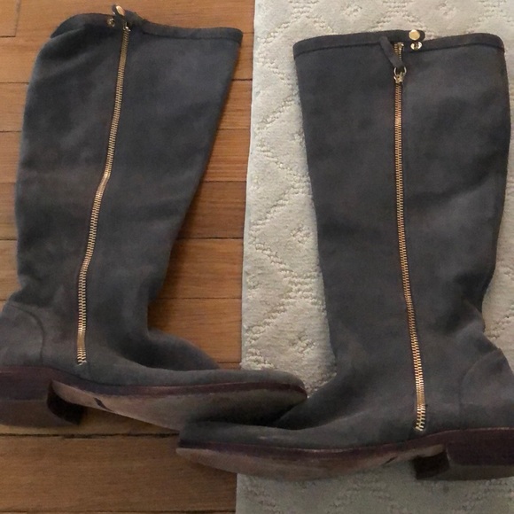 J. Crew Factory Shoes - EUC  jcrew factory size 7 gray boots gold zipper